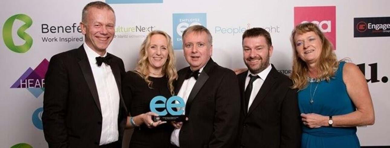 Three members of Livin's Senior Management Team at the Cirus EE awards