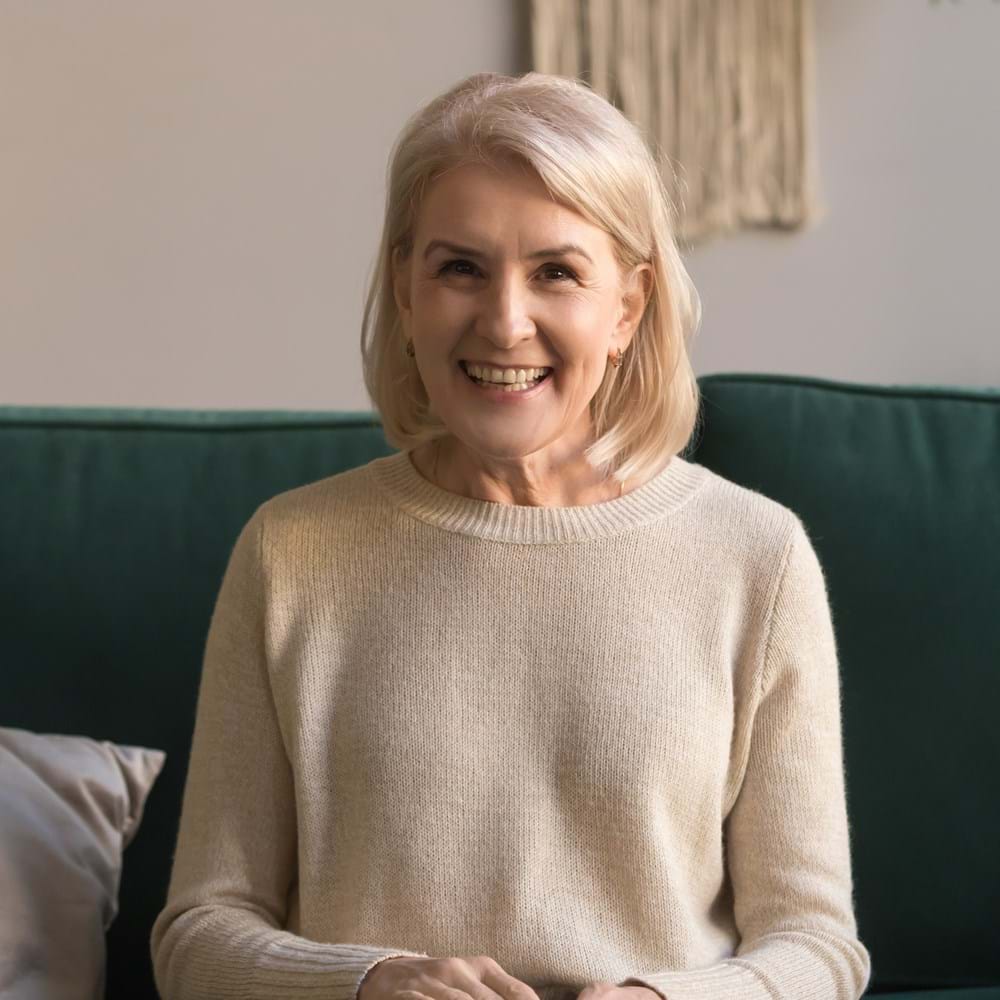 A woman who has been receiving interview practice via video call by Livin