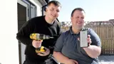 Pictured: Kieran Carlisle (Maintenance Operative) and John Waller (Livin tenant)