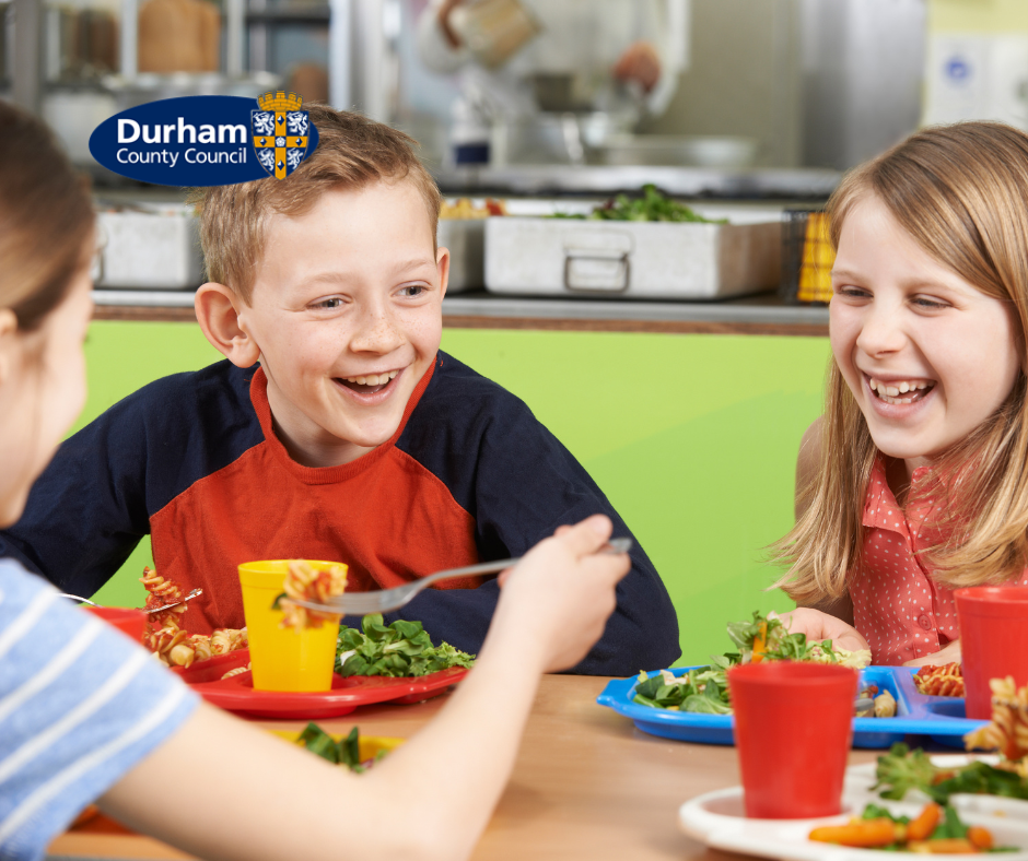 Children eating dinner