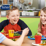 Children eating dinner
