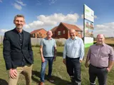 Pictured left to right: Sean Brodie (Livin Executive Director of Finance and Investment), Andrew Kitchen (Livin Head of Development), Darren Howell (Tees Valley and Tyne and Wear Regional Managing Director) and Chris Dodds (Land Director)