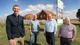 Pictured left to right: Sean Brodie (Livin Executive Director of Finance and Investment), Andrew Kitchen (Livin Head of Development), Darren Howell (Tees Valley and Tyne and Wear Regional Managing Director) and Chris Dodds (Land Director)