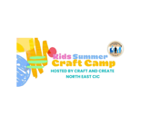 Kids summer craft camp logo