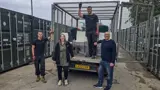 Pictured: left to right, Kieran Wright (Maintenance Operative), Corrin Chambers (Lifeline's Chief Operating Officer), Kieran Carlisle (Maintenance Operative) and Malcolm Gray (Community
