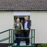 Our Head of Property Services with a tenant from our InsightXchange